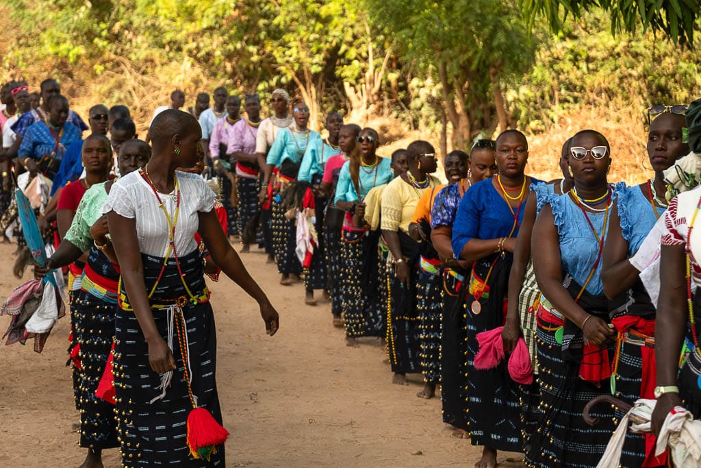 Women in the Diola female initiation rite in Casamance